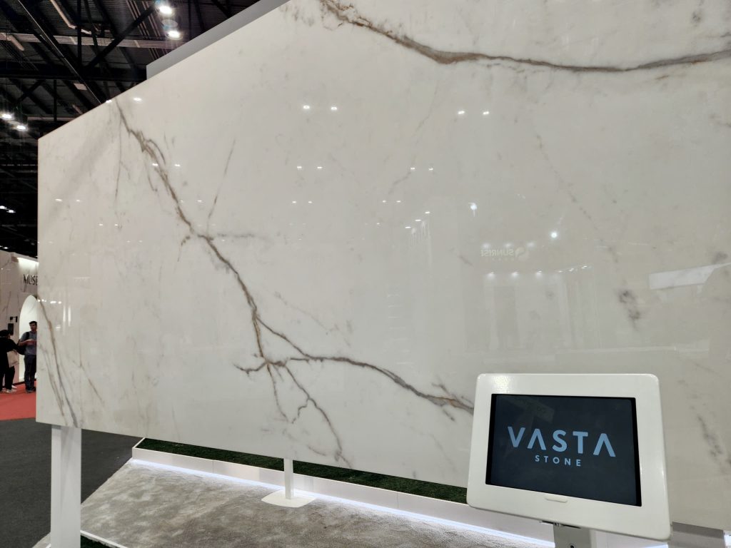 VeInBody design sintered stone slab by Vasta Stone